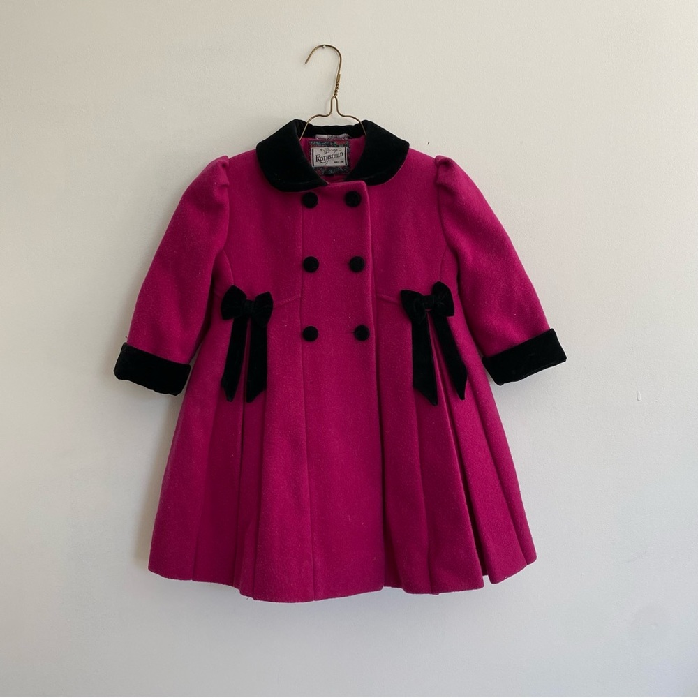 Adorable Pink Vintage Wool Coat